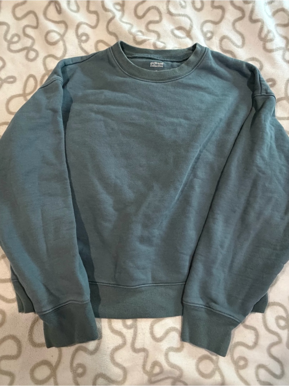 girlfriend collective Women's Crewneck Sweatshirt - Teal